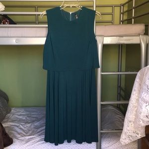 Marc New York teal shift dress with draped bodice